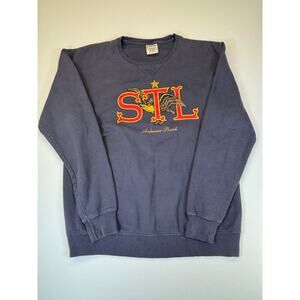 Vintage Anheuser-Busch STL Eagle Crewneck Sweatshirt St. Louis Navy Men's Medium